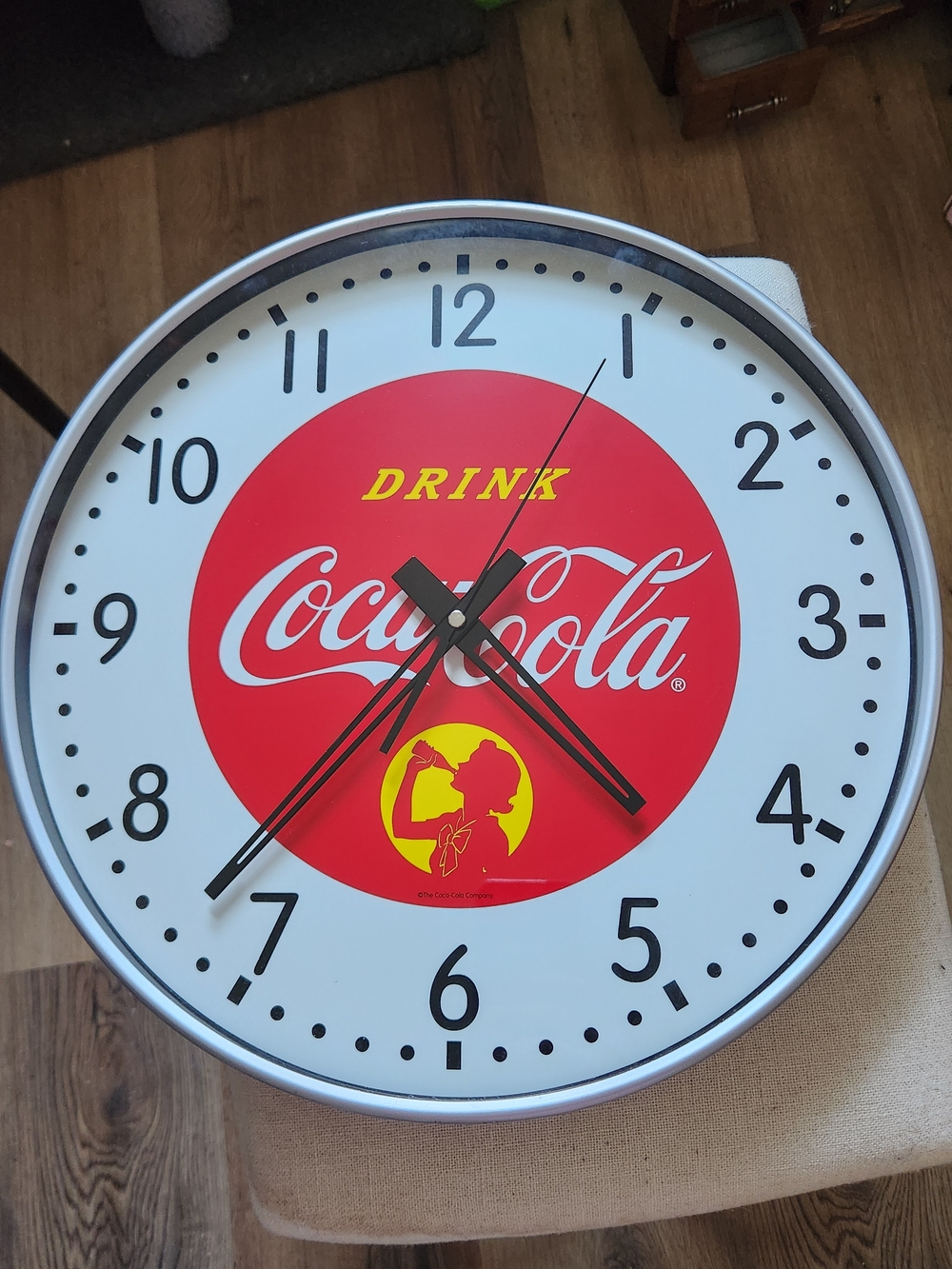 Coca Cola Red & White Retro Wall Clock